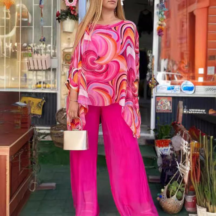 Ensemble en chiffon coupe ample