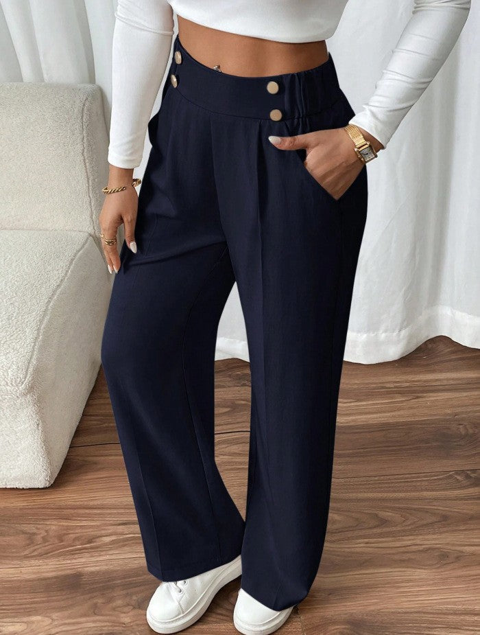 Pantalon taille haute élégant