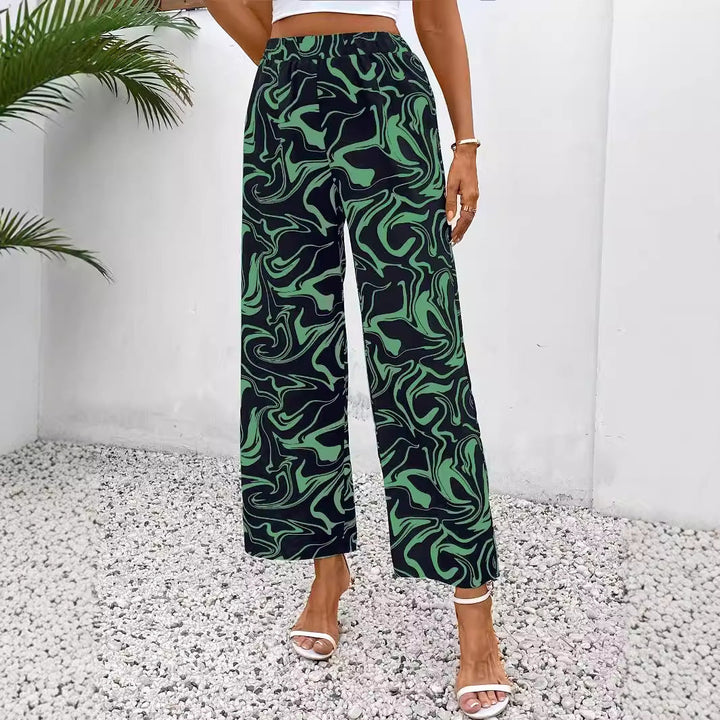 Pantalon à taille élastique Chic Marble