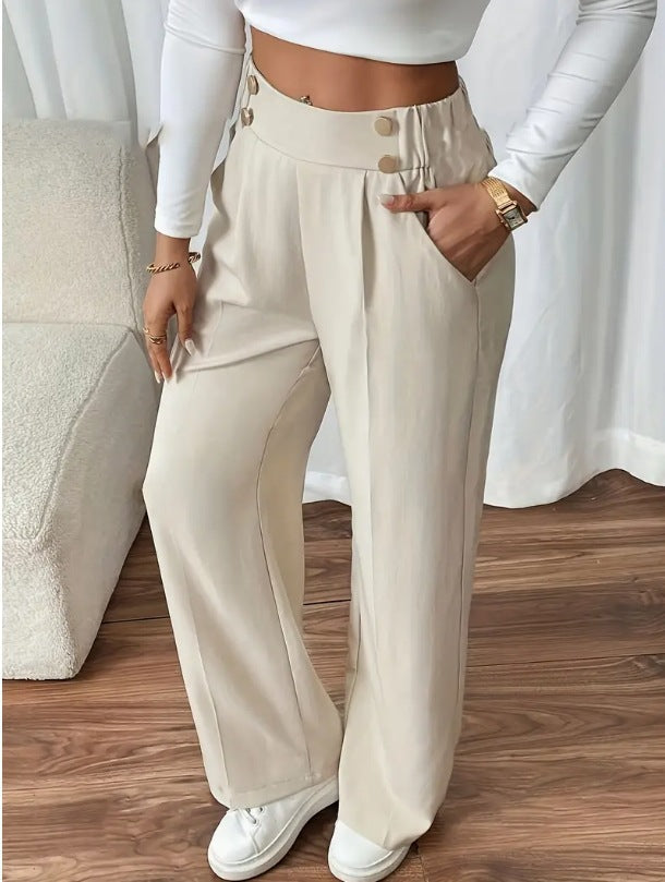 Pantalon taille haute élégant