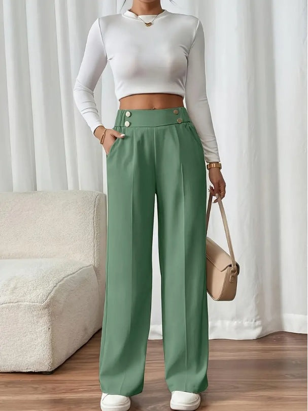Pantalon taille haute élégant