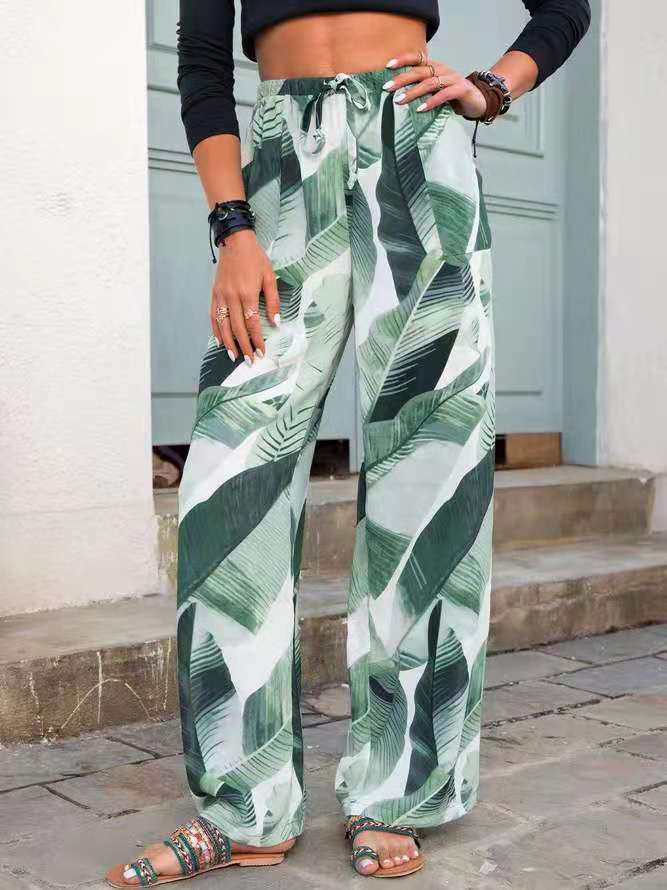 Pantalon de yoga à jambe large imprimé