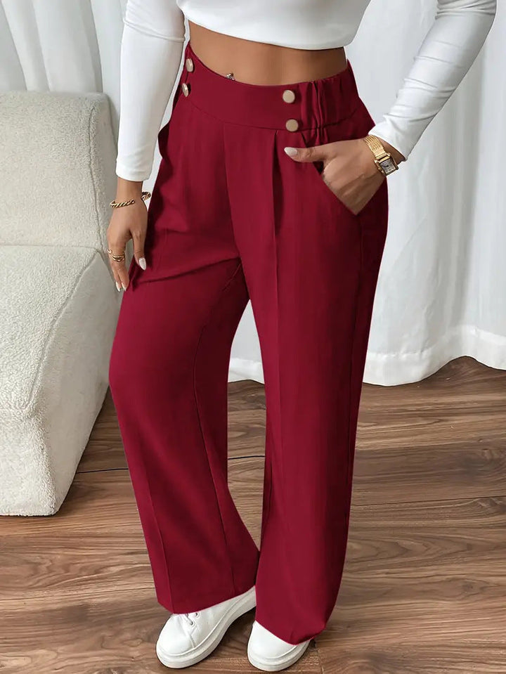 Pantalon taille haute élégant