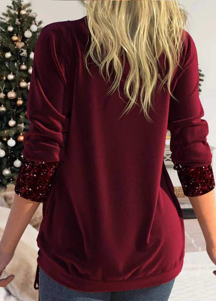 Top élégant à détails paillettes