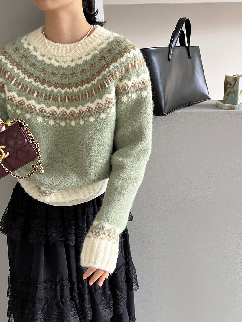 Pull d'hiver en grosse maille