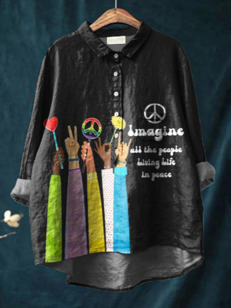 T-shirt Peace Art avec une ambiance hippie
