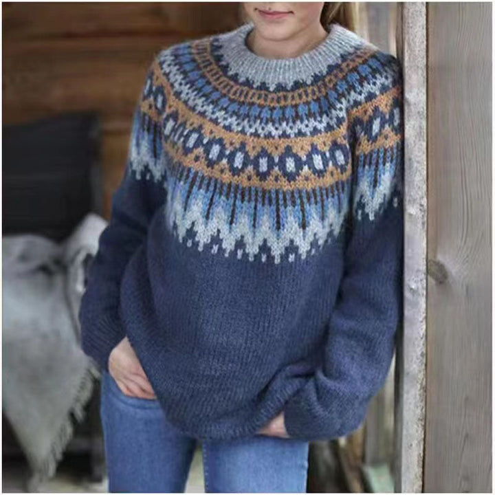 Pull à motif islandais
