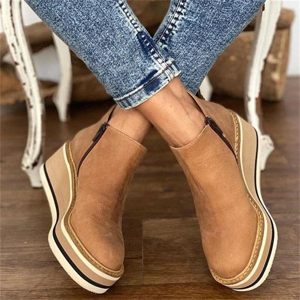 Bottes imperméables élégantes avec fermeture éclair