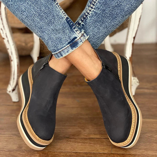 Bottes imperméables élégantes avec fermeture éclair