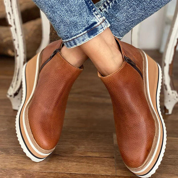 Bottes imperméables élégantes avec fermeture éclair