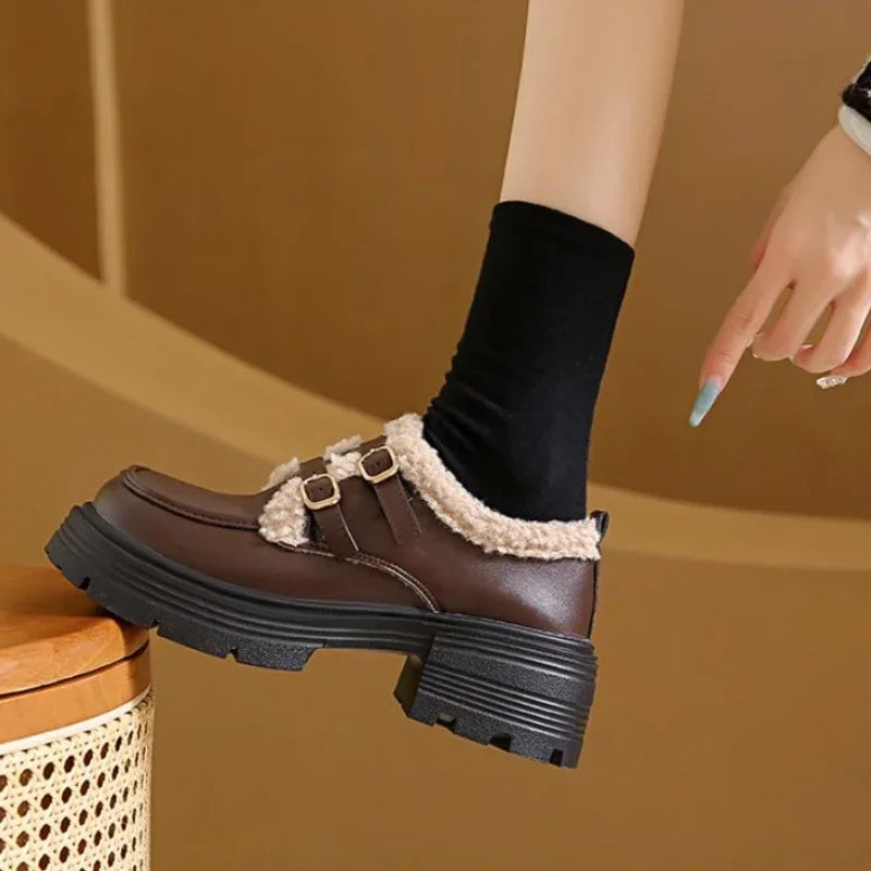 Mélodie | Mocassins doublés en peau lainée