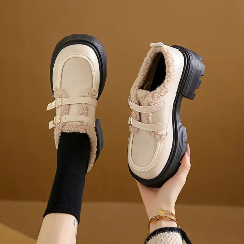 Mélodie | Mocassins doublés en peau lainée