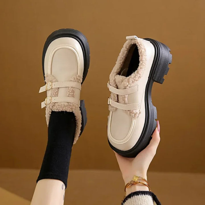Mélodie | Mocassins doublés en peau lainée