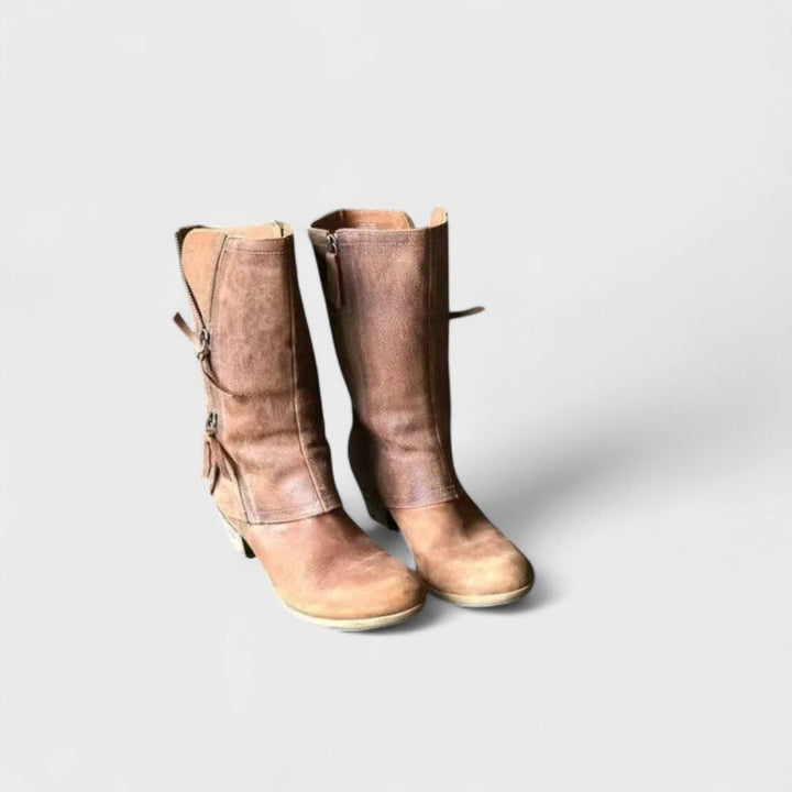 Bottes mi-mollet élégantes de style vintage