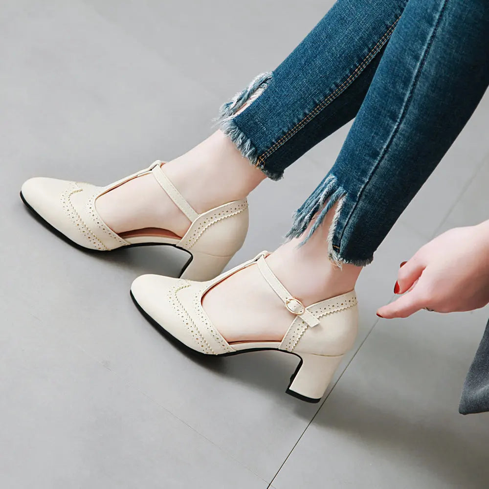 Talons épais Medium Low confortables