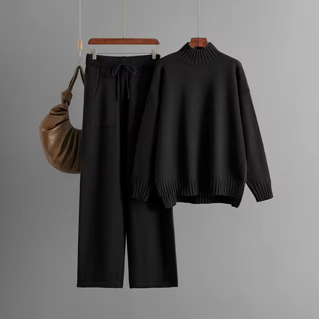 Ava™ – Pull élégant à manches longues et pantalon droit