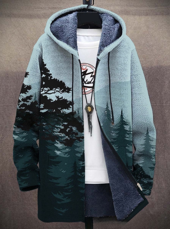 Veste à imprimé forêt numérique