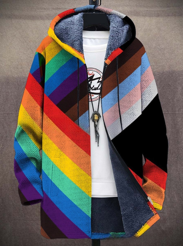 Veste à imprimé arc-en-ciel street