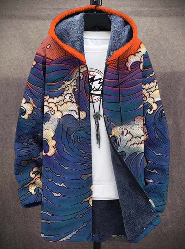 Veste à imprimé artistique quotidien pour hommes