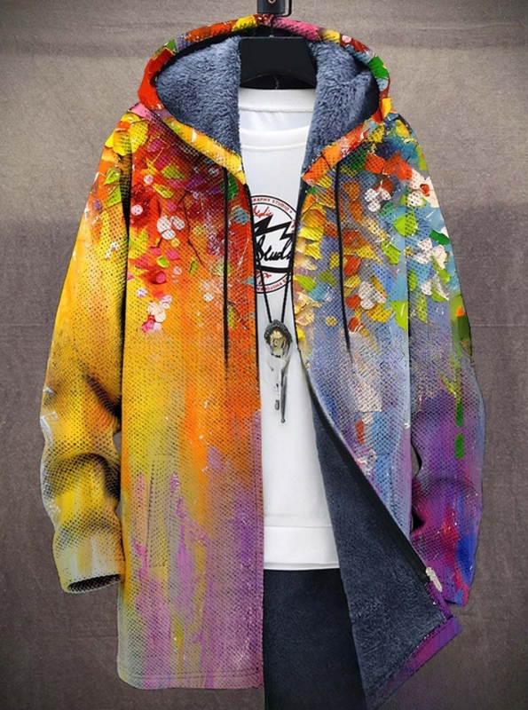 Veste à col montant avec imprimé graphique