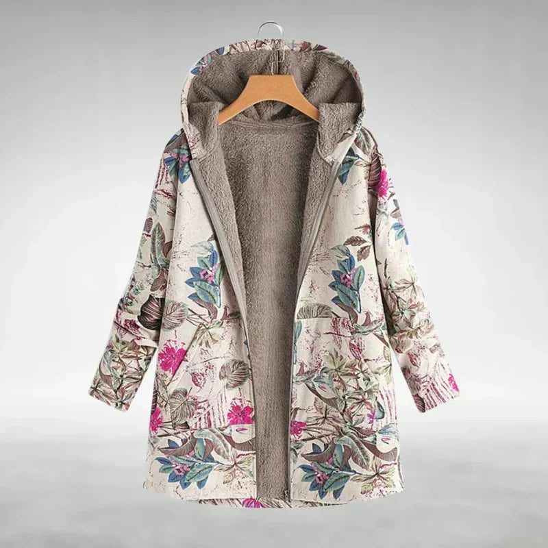 Veste en polaire élégante avec motif floral