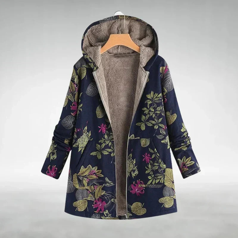 Veste en polaire élégante avec motif floral