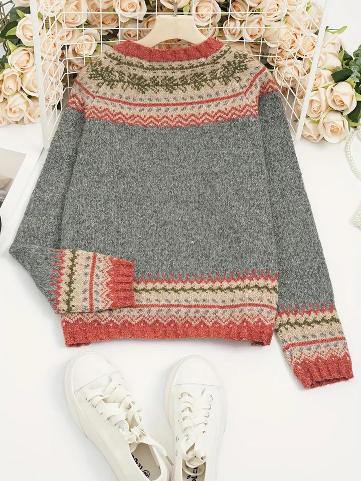 Pull en laine islandaise de style Lopapeysa