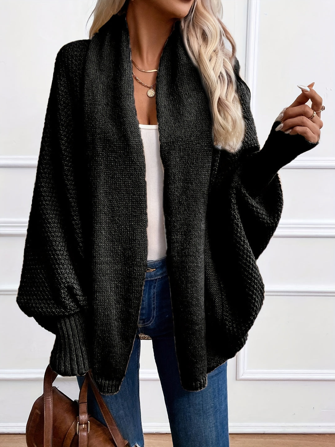 Emily Cozy Cardigan à manches chauve-souris