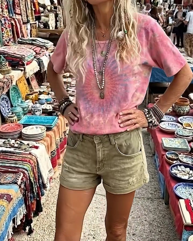 T-shirt tie-dye dégradé
