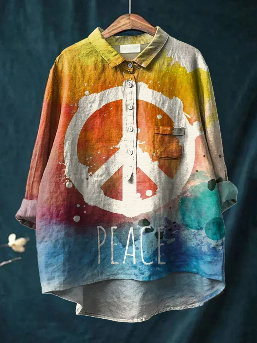 T-shirt Peace Art avec une ambiance hippie