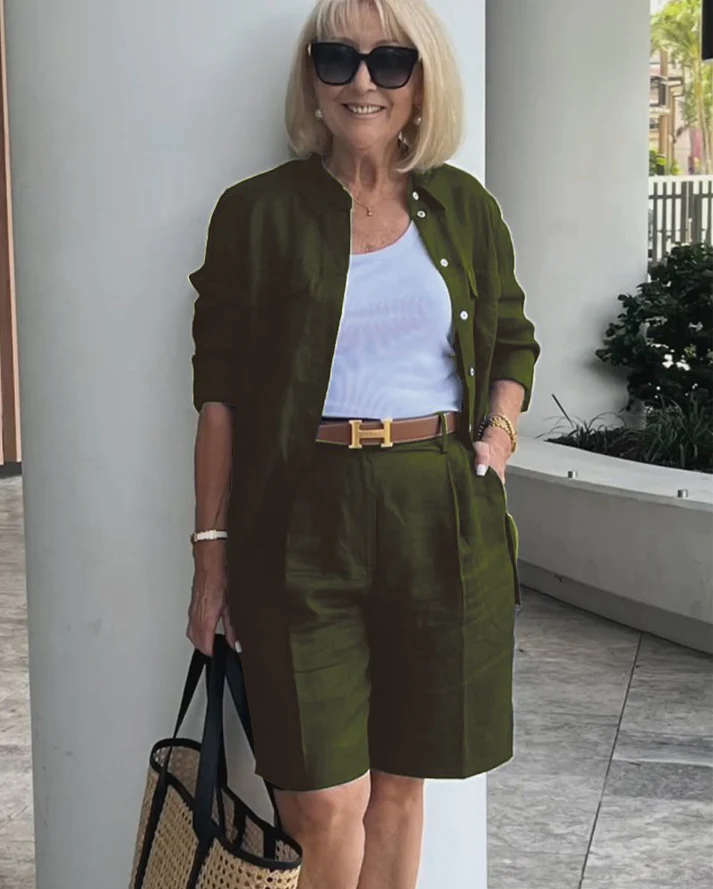 Ensemble deux pièces avec cardigan pour femme