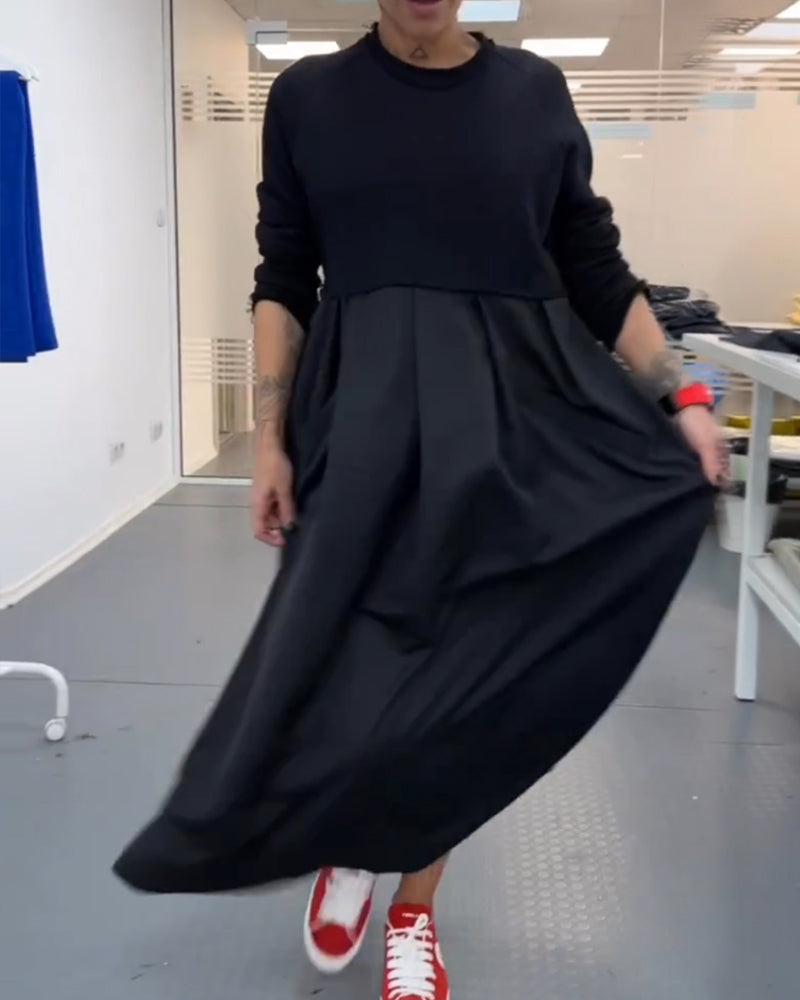 Robe longue décontractée unie