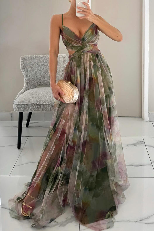 Robe longue féminine sans manches pour femme