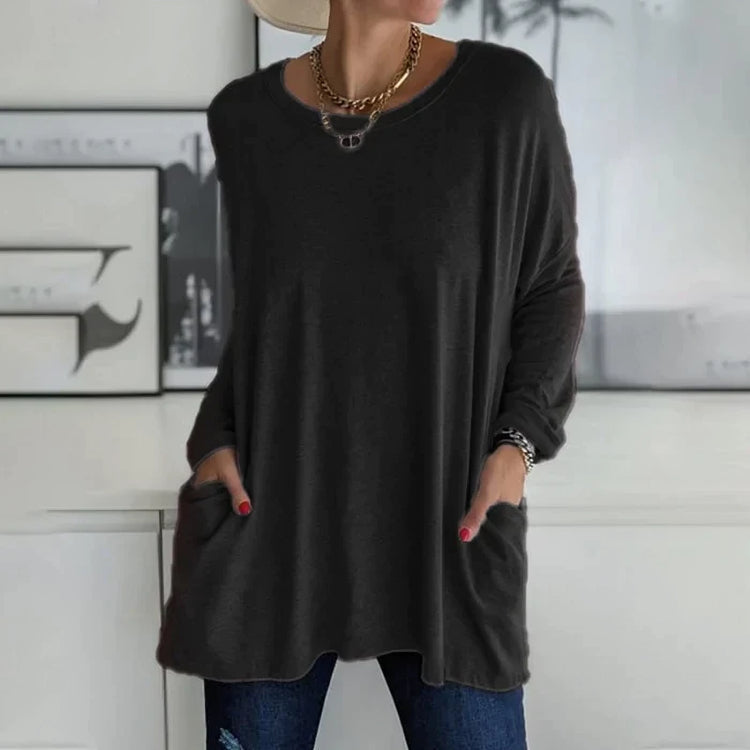 Pull à col rond oversize décontracté