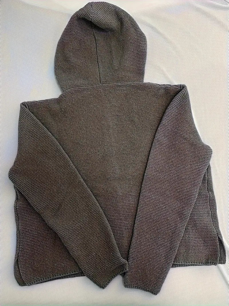 Cardigan élégant à manches longues et à capuche