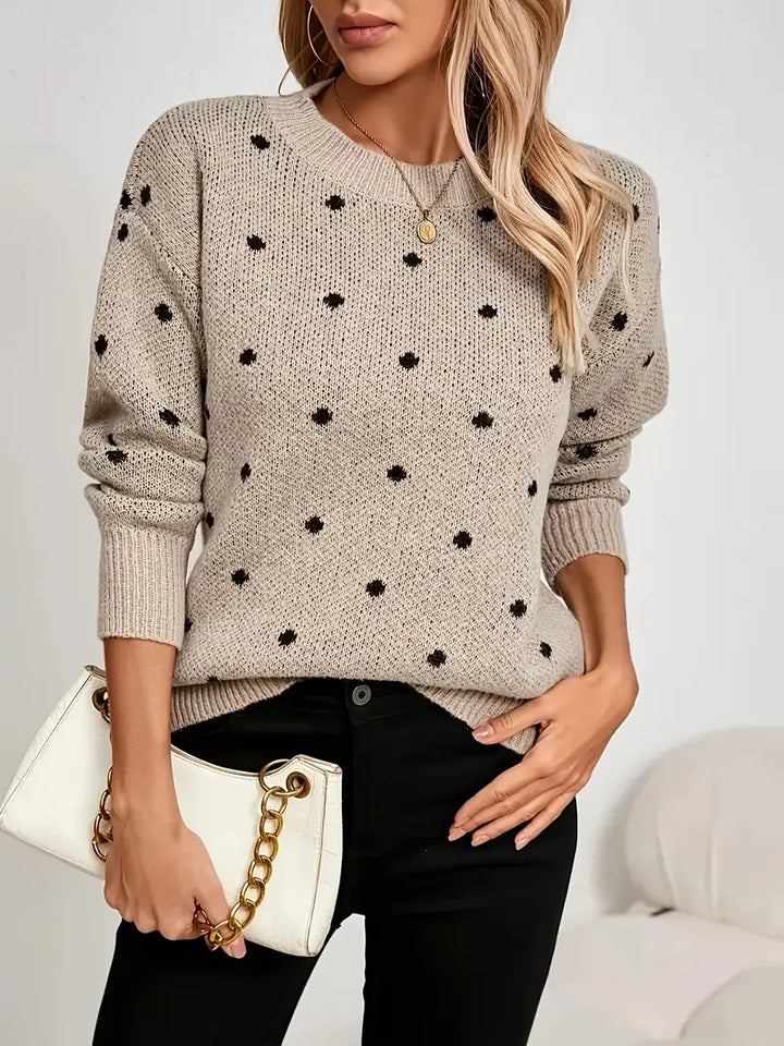Pull confortable à col rond pour femme