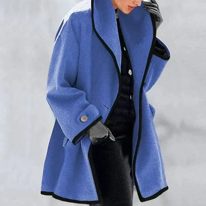 Manteau élégant en laine à double boutonnage