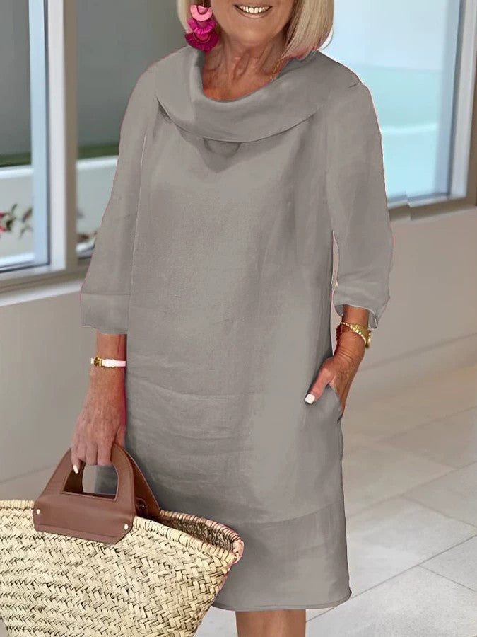 Robe Midi Fluide Inked Print