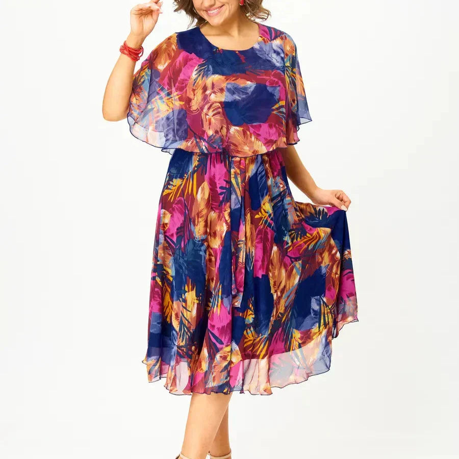 Robe en chiffon confortable grande taille
