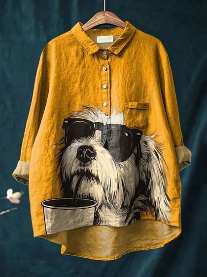 T-shirt Fun Dog Art avec le design Buddy