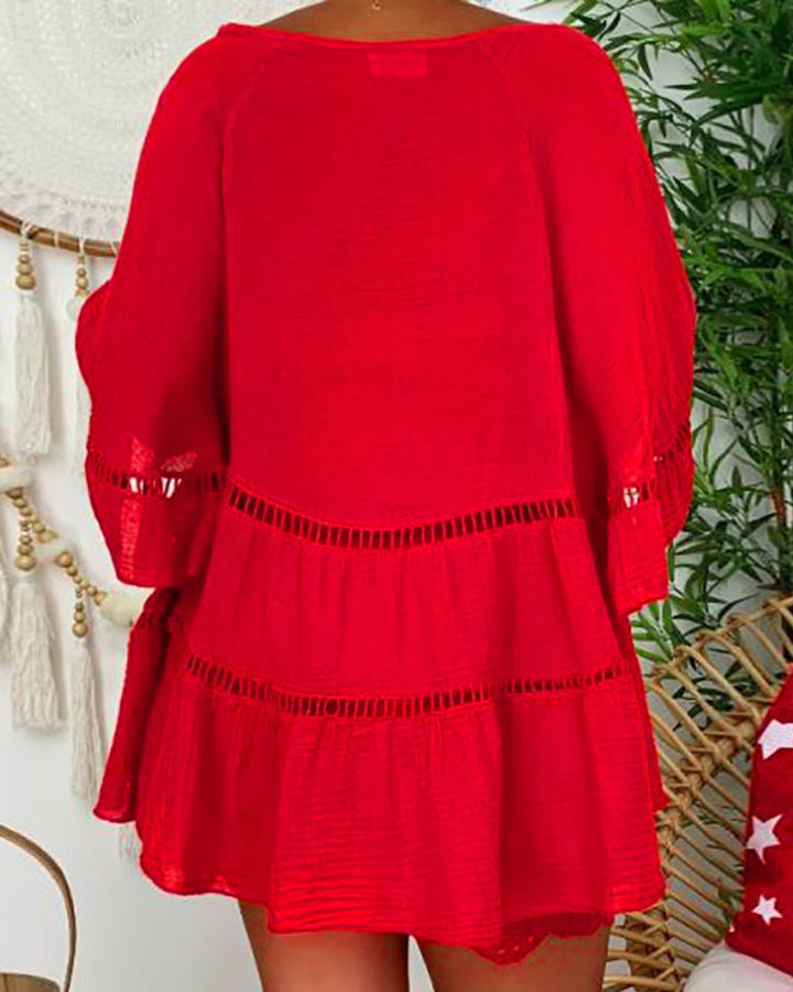 Gallery Print robe midi sans manches