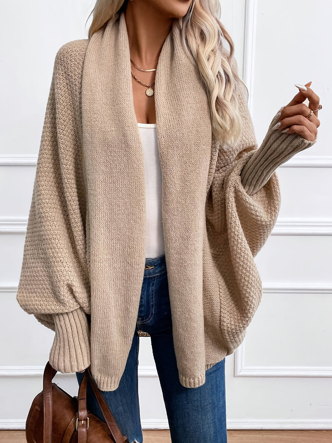 Emily Cozy Cardigan à manches chauve-souris