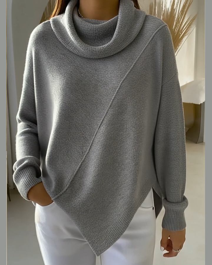 Pull à col bénitier asymétrique