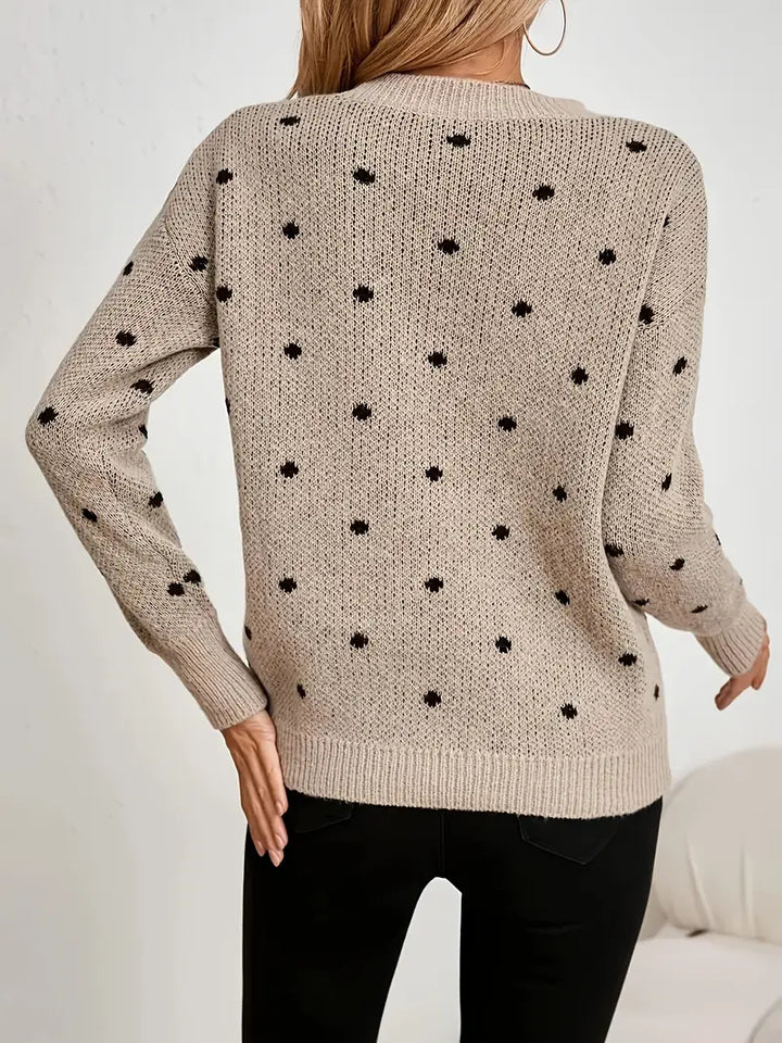 Pull confortable à col rond pour femme