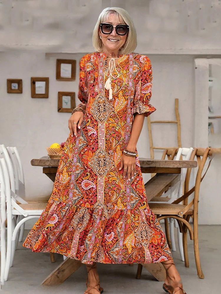 Robe Maxi Élégante Style Vacation
