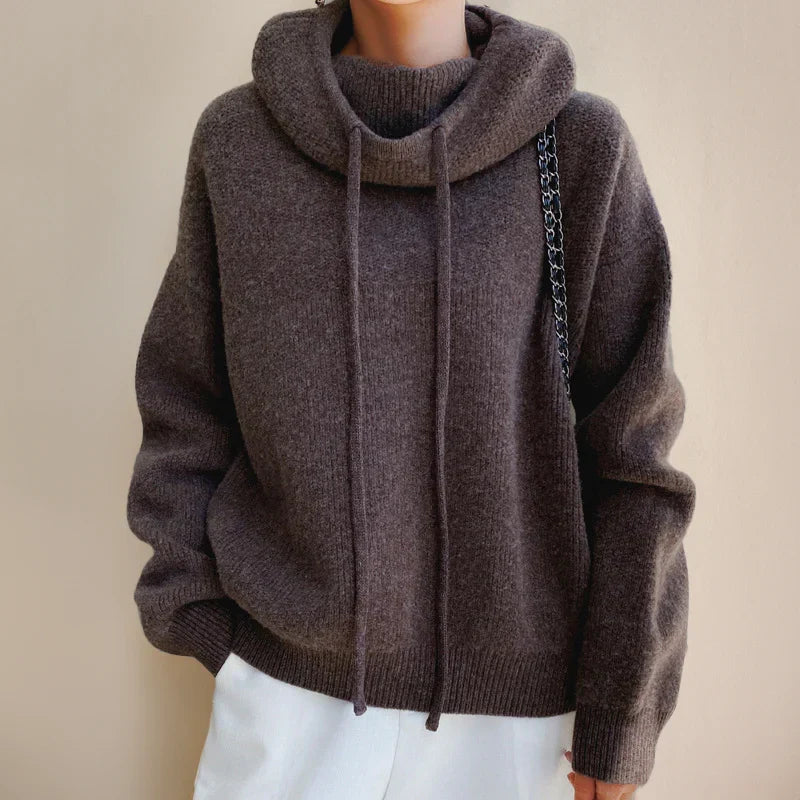 Meriam Sweat à capuche en tricot doux avec confort hivernal