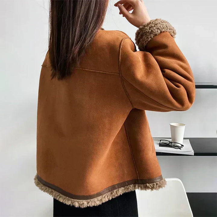 Veste luxueuse en cuir de mouton véritable