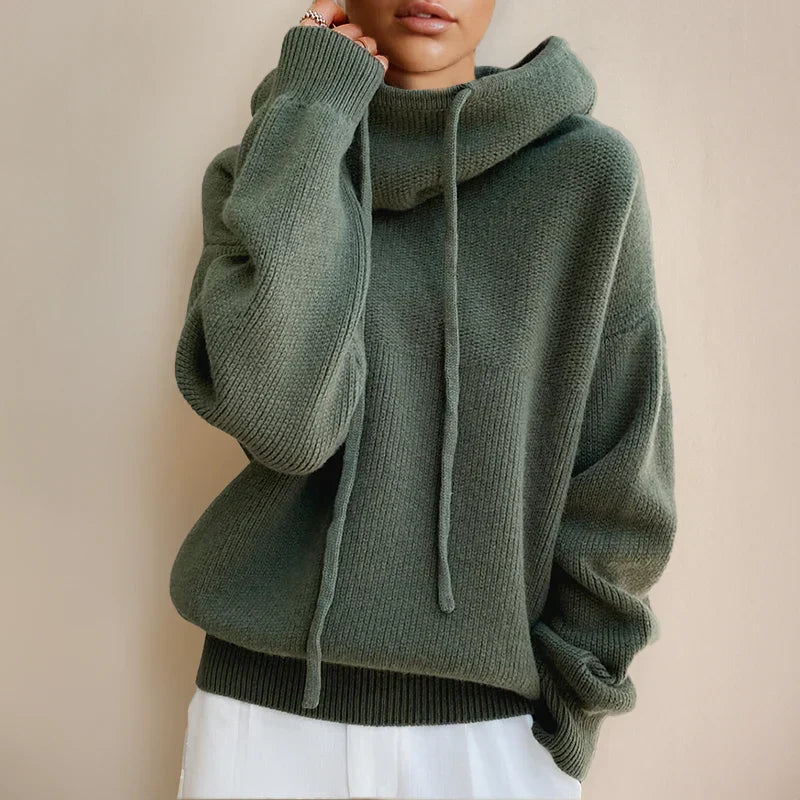 Meriam Sweat à capuche en tricot doux avec confort hivernal