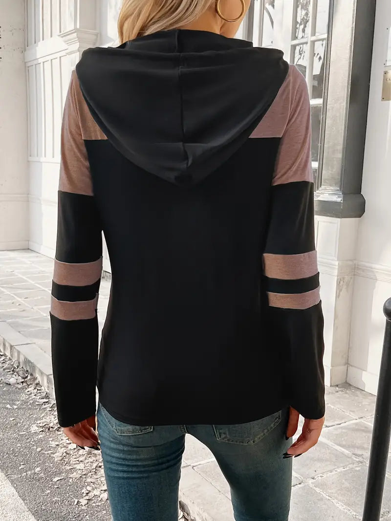 Sweat à capuche à manches longues Elegant Casual