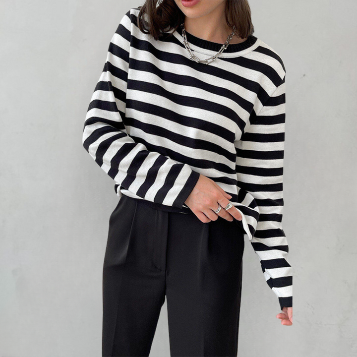 Sweatshirt à rayures pour femmes